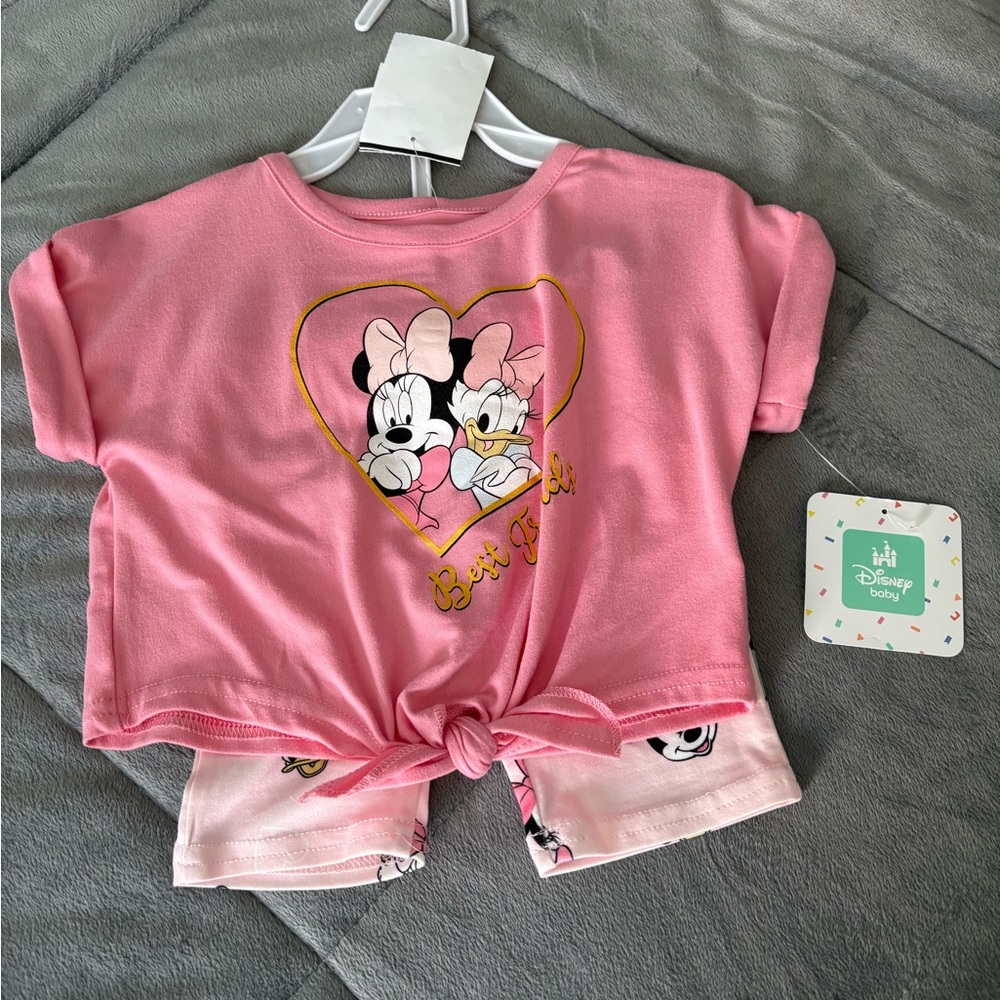 Disney BNWT 2 piece shorts set size 18 months